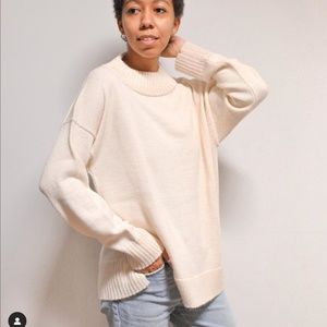 Tradlands Haven Mock Neck Sweater - Natural M